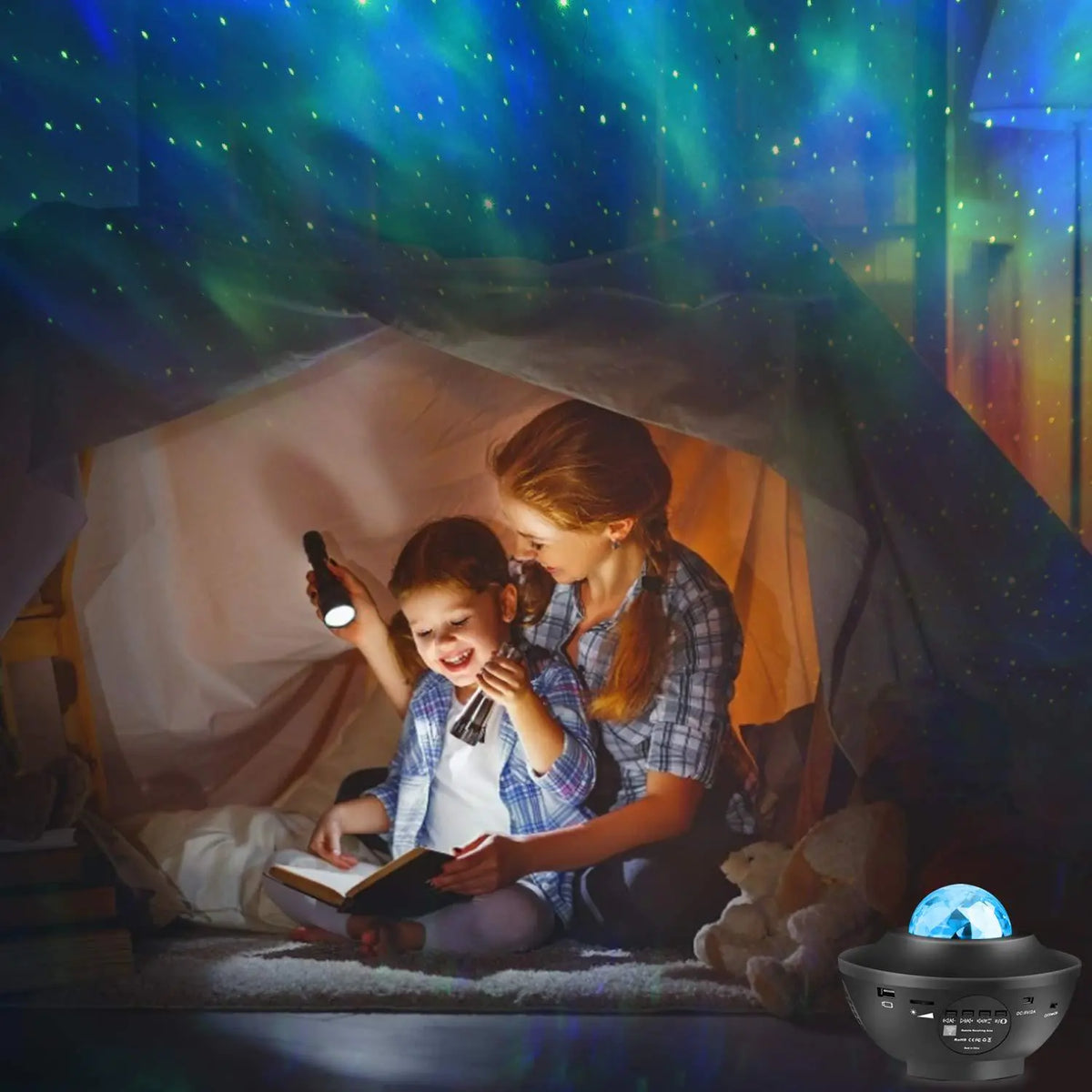 LED Galaxy Star Projector — Kids Night Light & Sleep Soother
